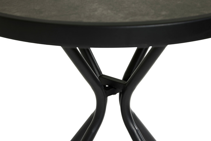 Cafébord Monaco Svart/Grå Ø60 cm Sunlife